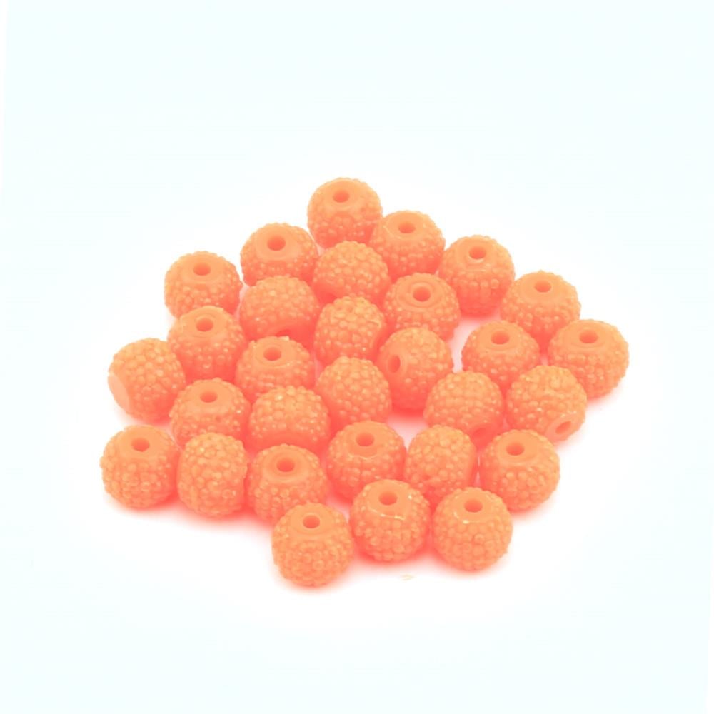 Polyester Boncuk Turuncu 100 Adet