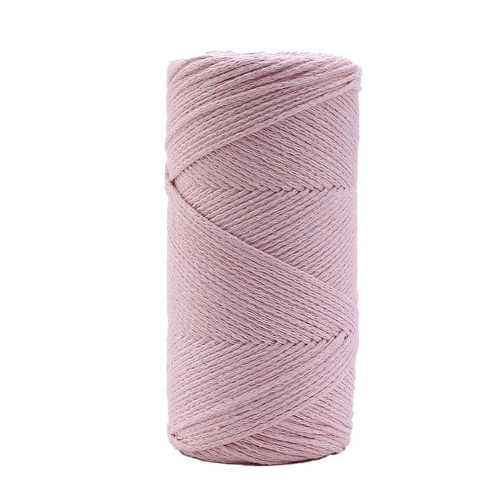 Pudra Pembe Pamuk Makrome İp