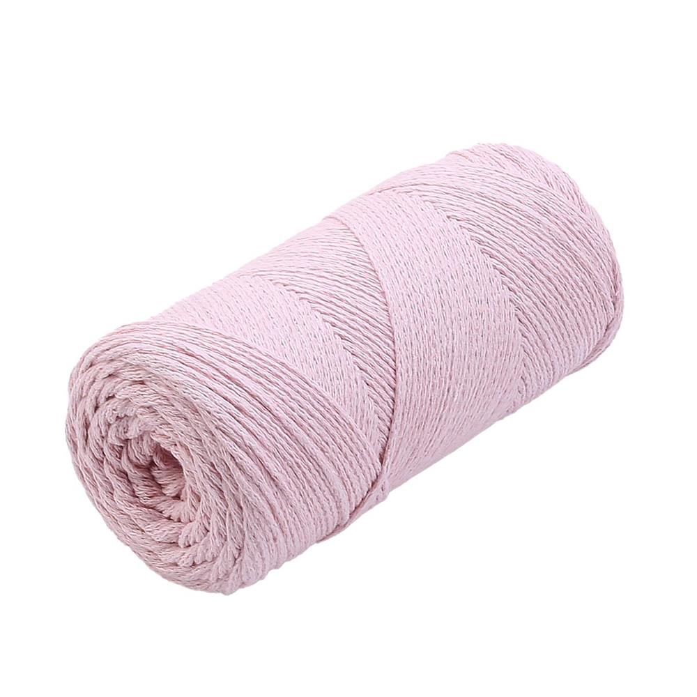Pudra Pembe Pamuk Makrome İp