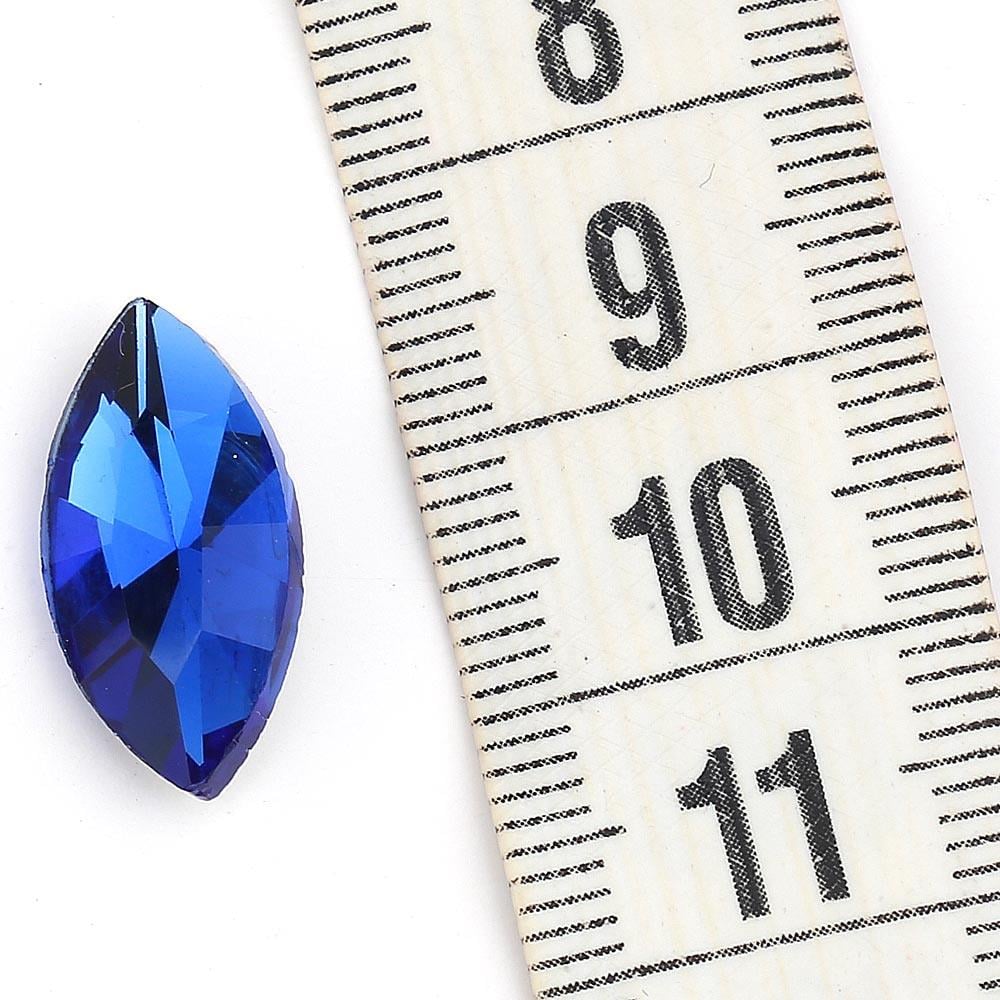Renkli Kristal Arpa Taş 9X18 mm (10 adet)