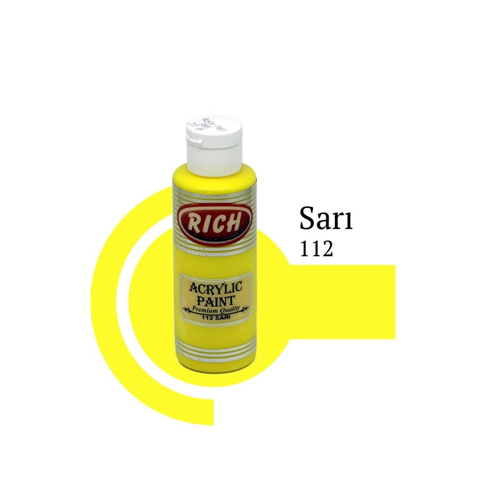 Rich 120 cc Akrilik Ahşap Boyası - Sarı 112
