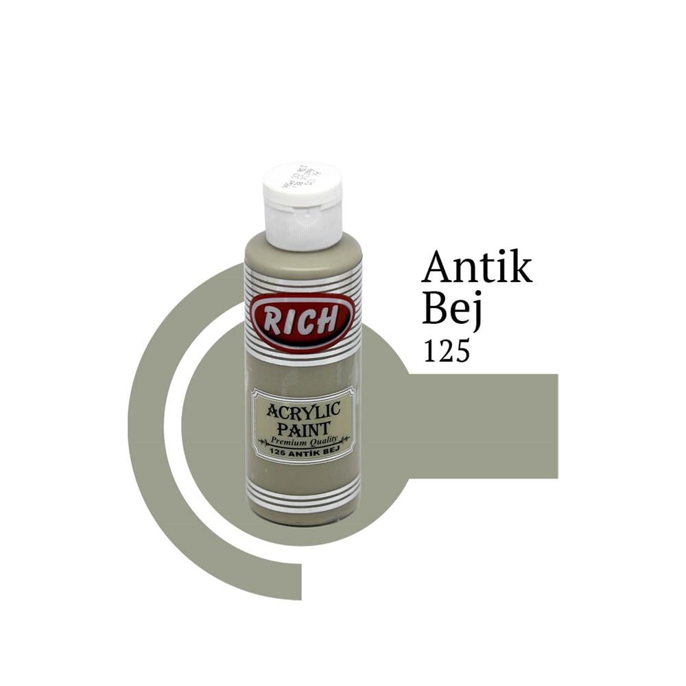Rich 120 cc Akrilik Boya - Antik Bej 125