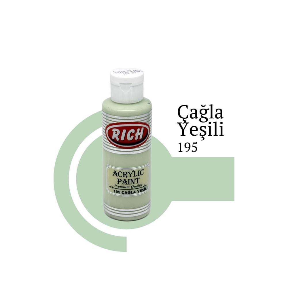 Rich 120 cc Akrilik Boya - Çağla Yeşili 195