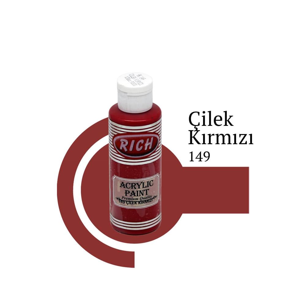 Rich 120 cc Akrilik Boya - Çilek Kırmızı 149