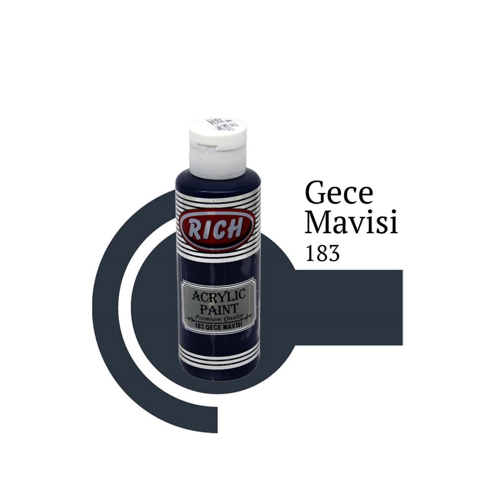 Rich 120 cc Akrilik Boya - Gece Mavisi 183