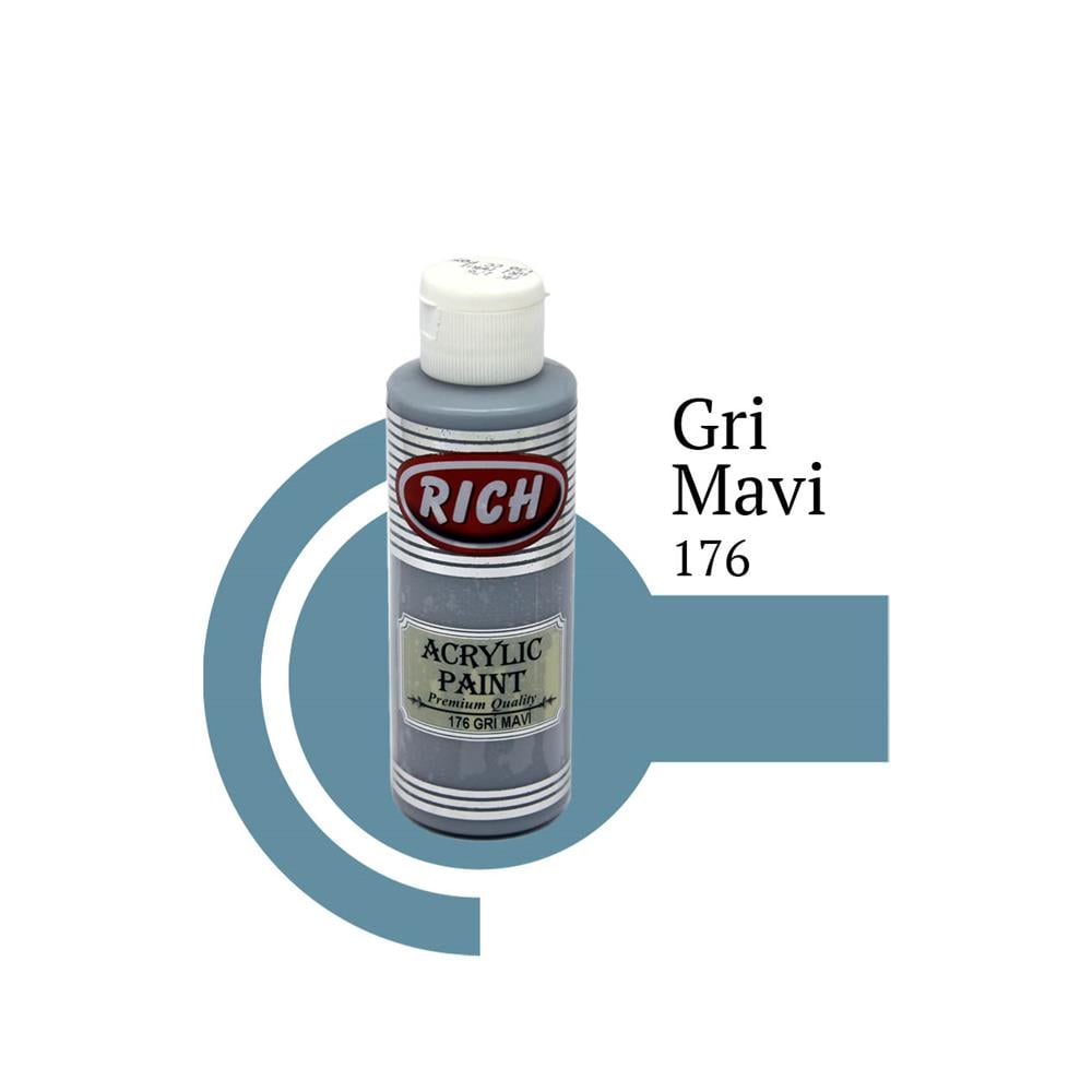 Rich 120 cc Akrilik Boya - Gri Mavi 176
