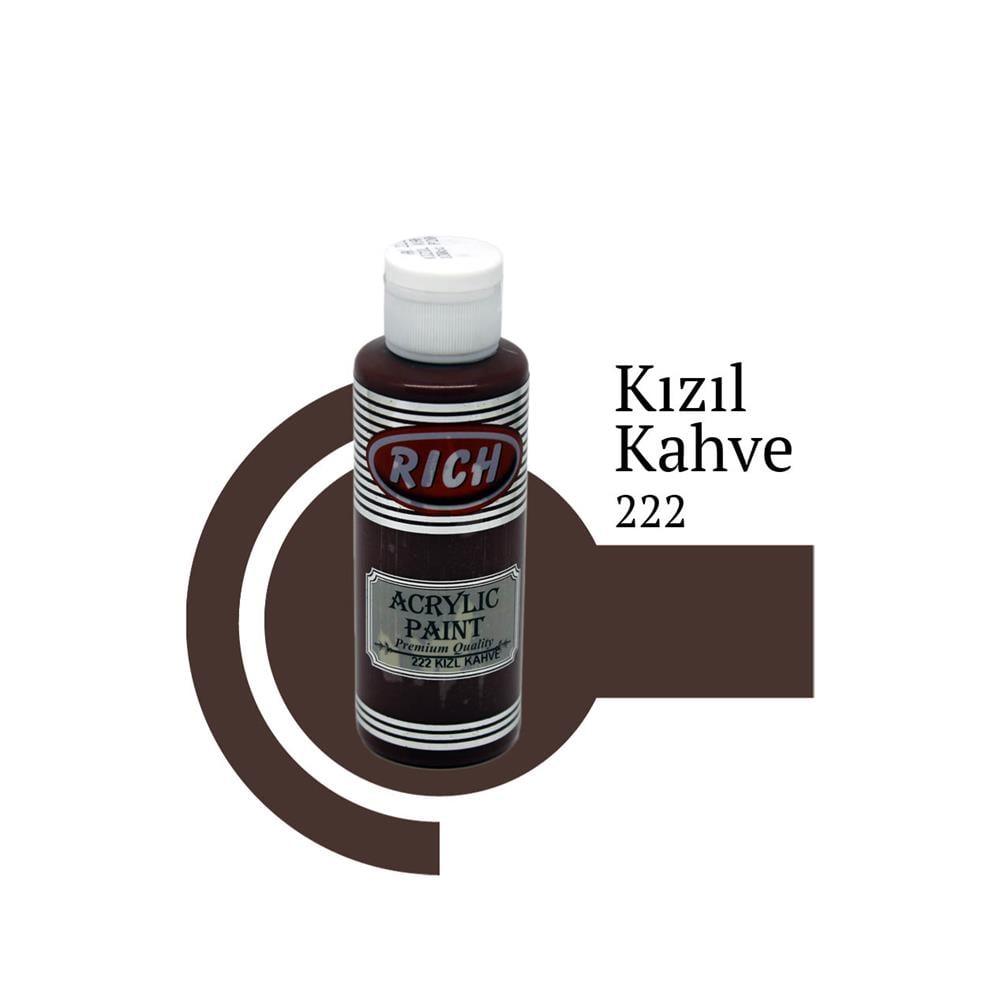 Rich 120 cc Akrilik Boya - Kızıl Kahve 222