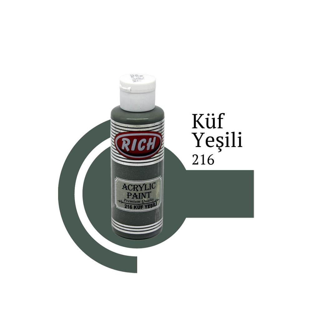 Rich 120 cc Akrilik Boya - Küf Yeşil 216