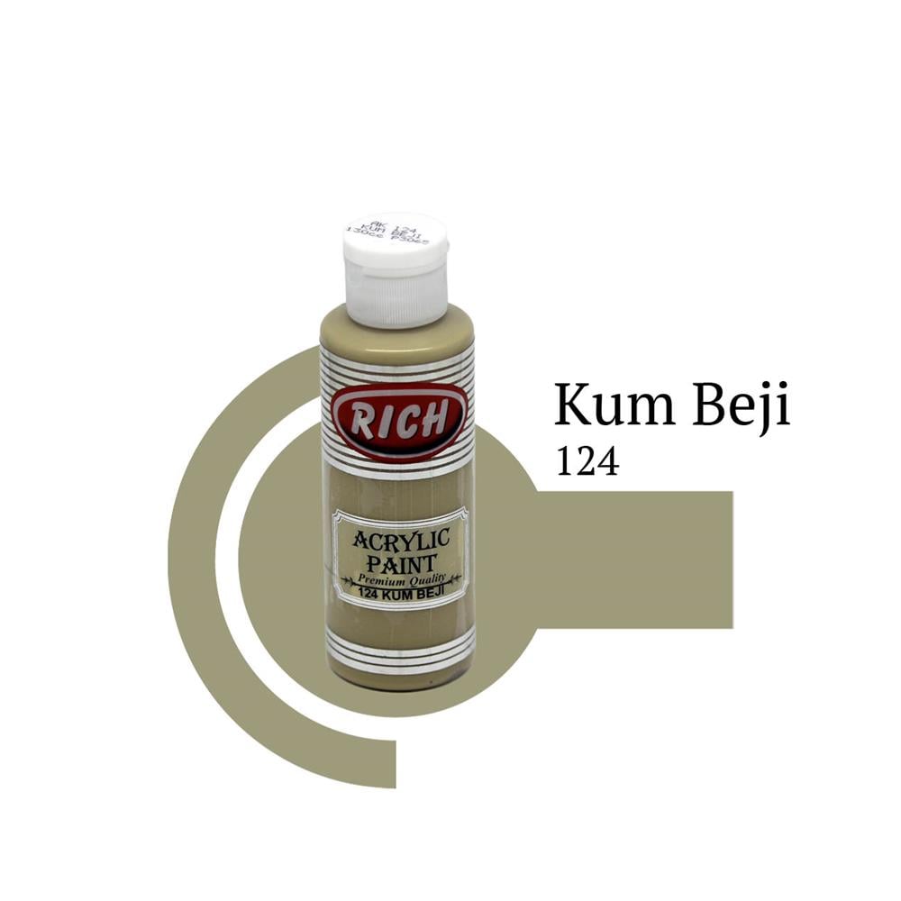 Rich 120 cc Akrilik Boya - Kum Beji 124