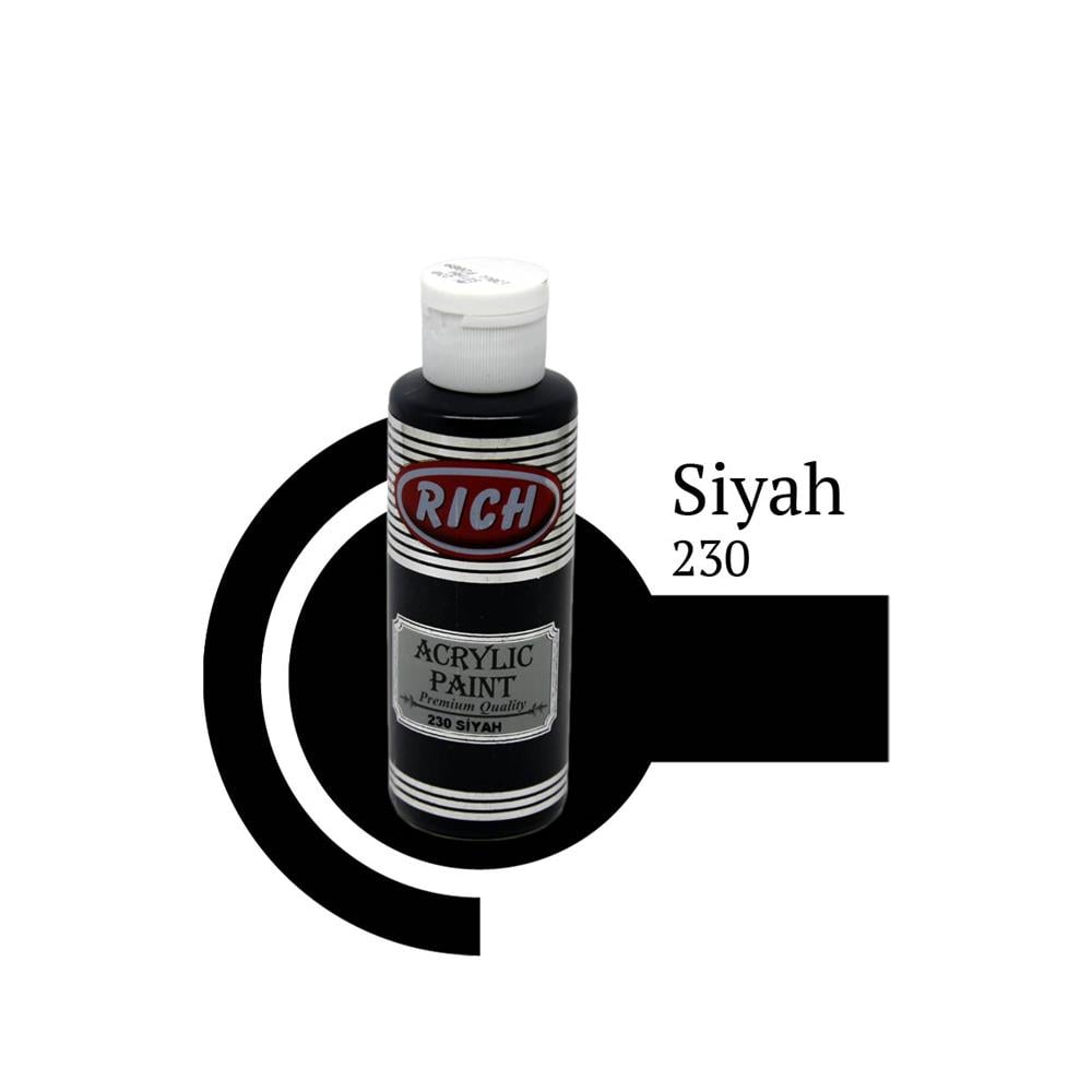 Rich 120 cc Akrilik Boya - Siyah 230