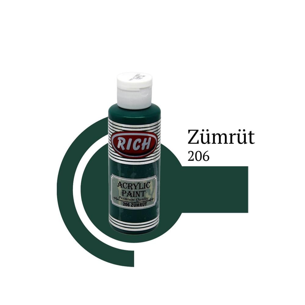 Rich 120 cc Akrilik Boya - Zümrüt 206