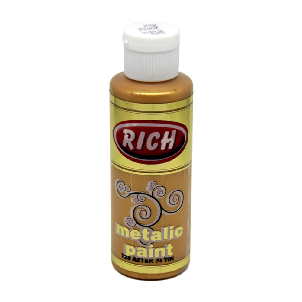 Rich 120 cc Metalik Akrilik Boya - Aztek Altın 728