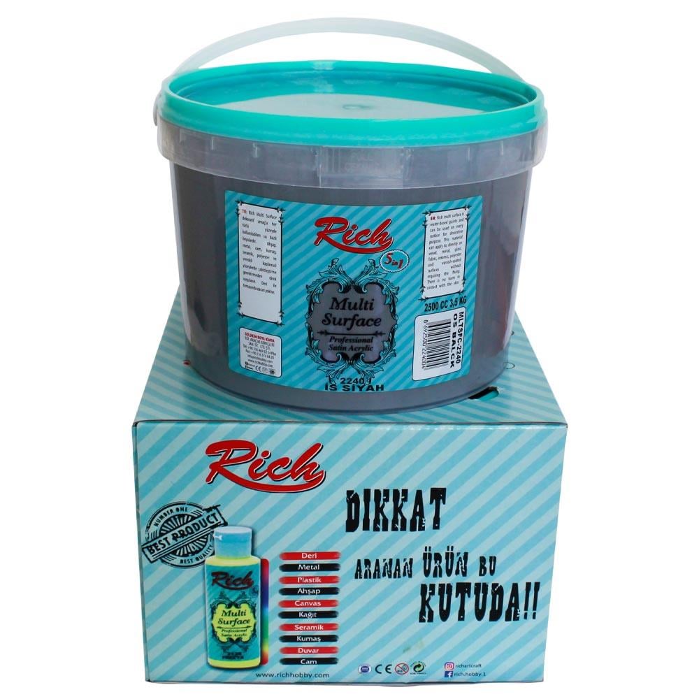 Rich Multi Surface 2500 ml Boya - 2240 İs Siyah