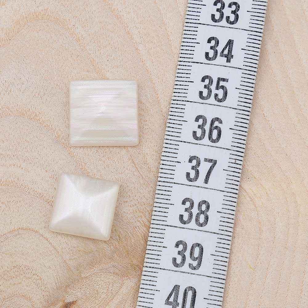 Sedef Kare Polyester Taş (10 adet)
