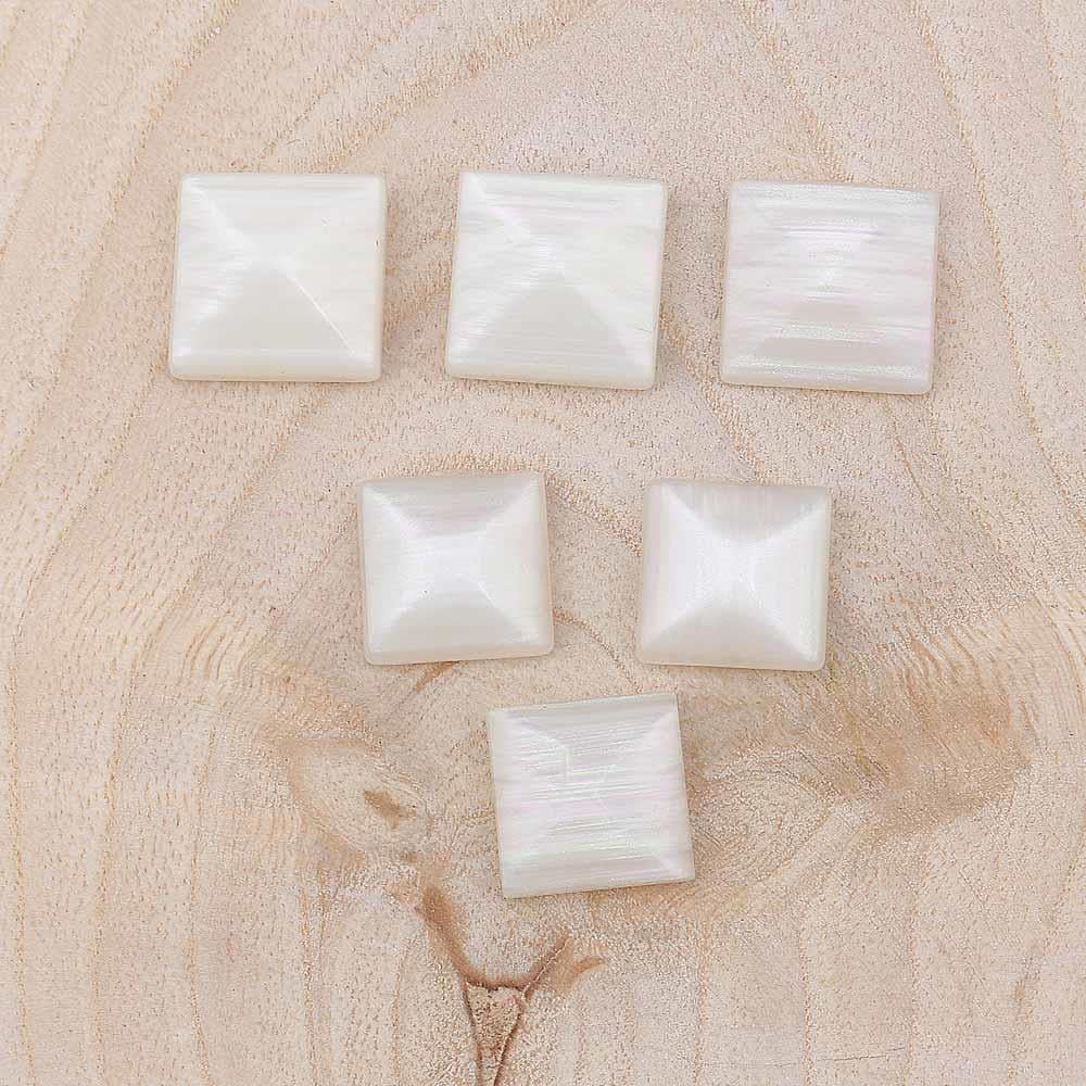 Sedef Kare Polyester Taş (10 adet)