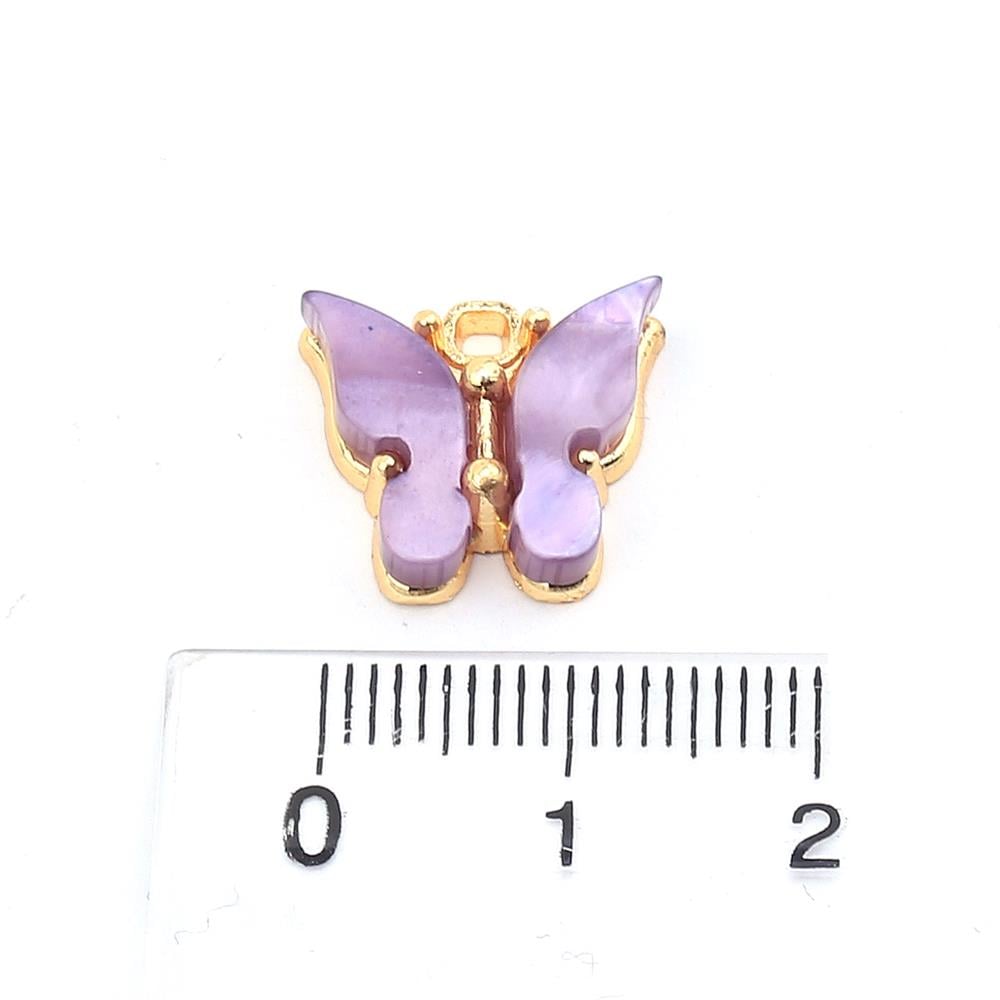 Sedefli Kelebek Takı Ucu 10 Adet