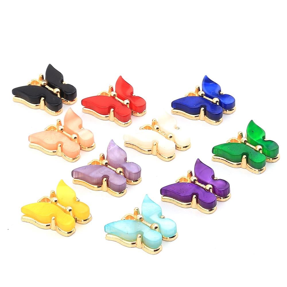 Sedefli Kelebek Takı Ucu 10 Adet