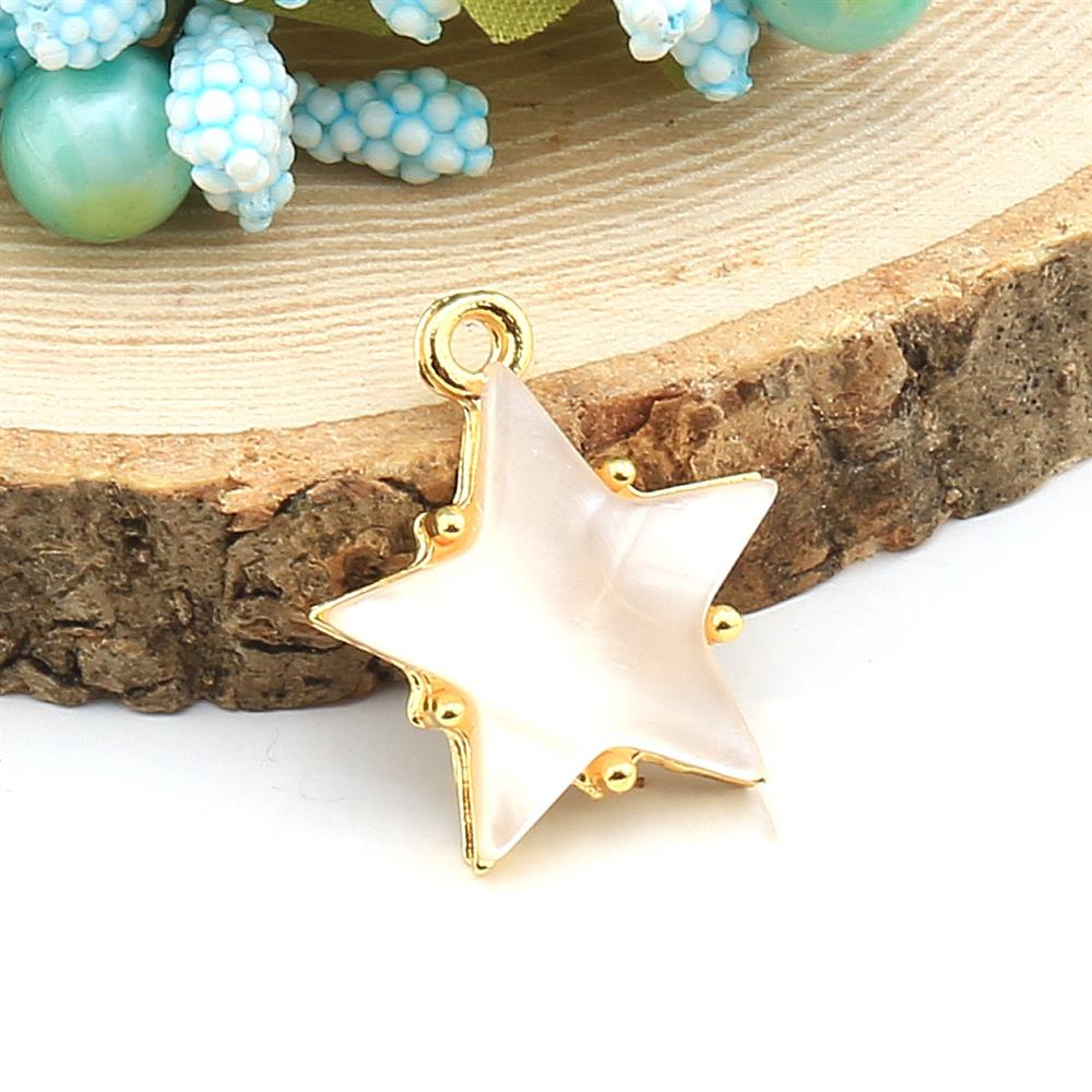Sedefli Yıldız Takı Ucu