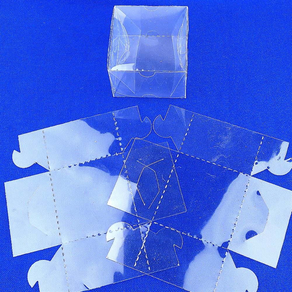 Şeffaf, Asetat Kutu (8 cm * 8 cm * 5 cm) 10 Adet