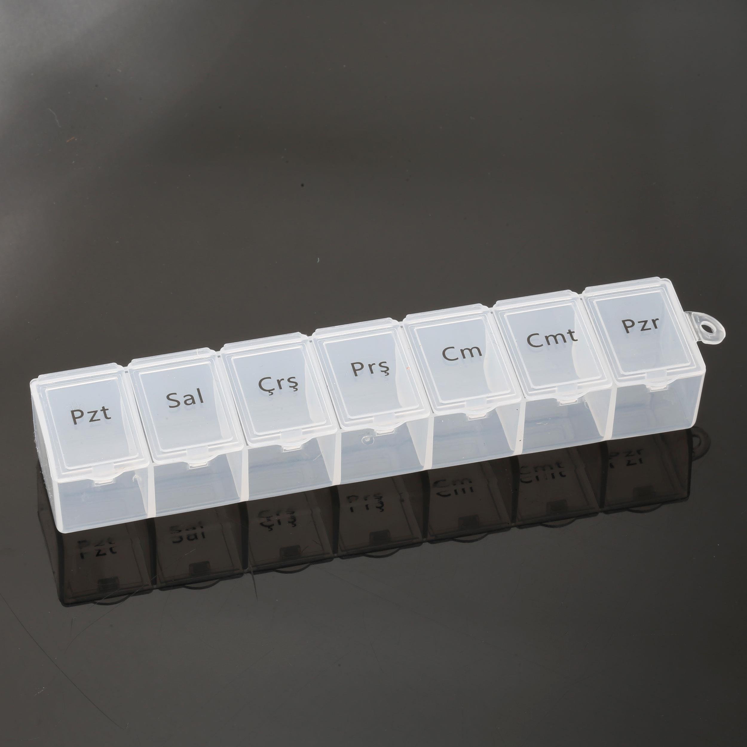 Şeffaf İlaç ve Hap Kutusu Haftalık