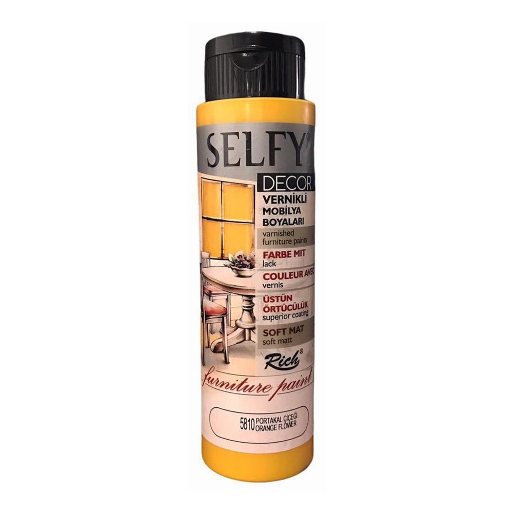Selfy Decor Vernikli Mobilya Boyası 5810 Portakal Çiçeği 500 cc