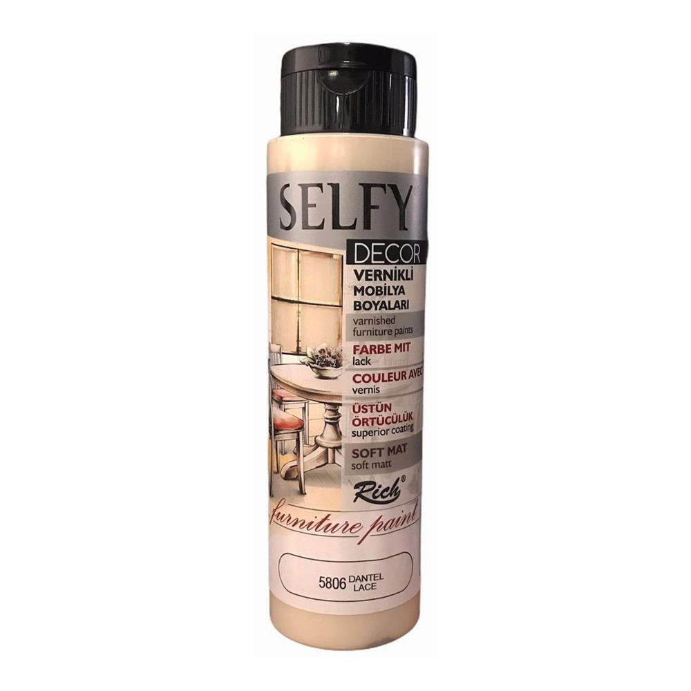Selfy Decor Vernikli Mobilya Boyası 5808 Roma Sarısı 500 cc