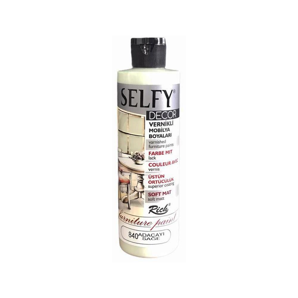 Selfy Decor Vernikli Mobilya Boyası 840 Adaçayı 240 cc