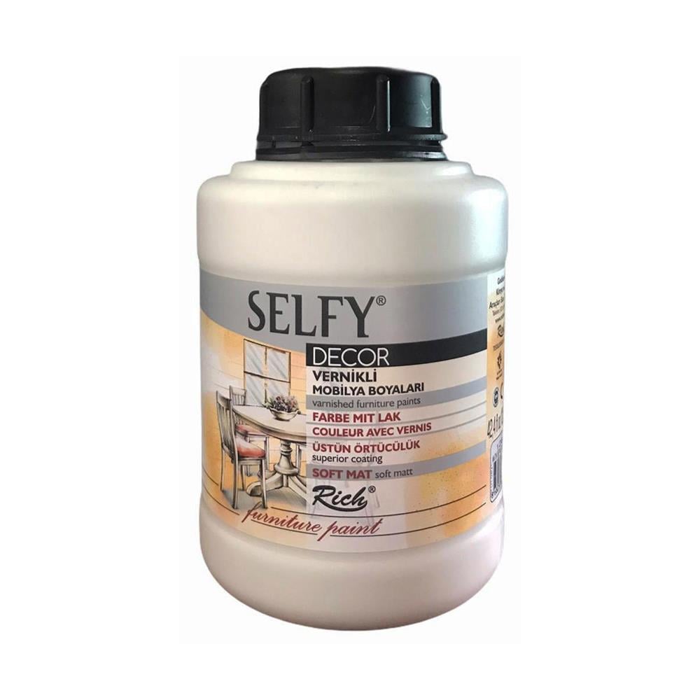 Selfy Decor Vernikli Mobilya Boyası Antik Beyaz 1250 cc