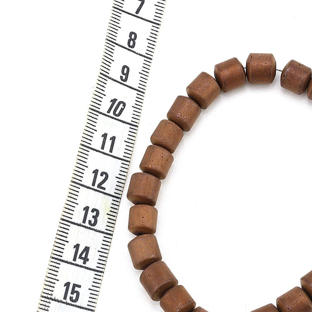 Silindir Hematit Taşı Boncuk, Mat Renkler 