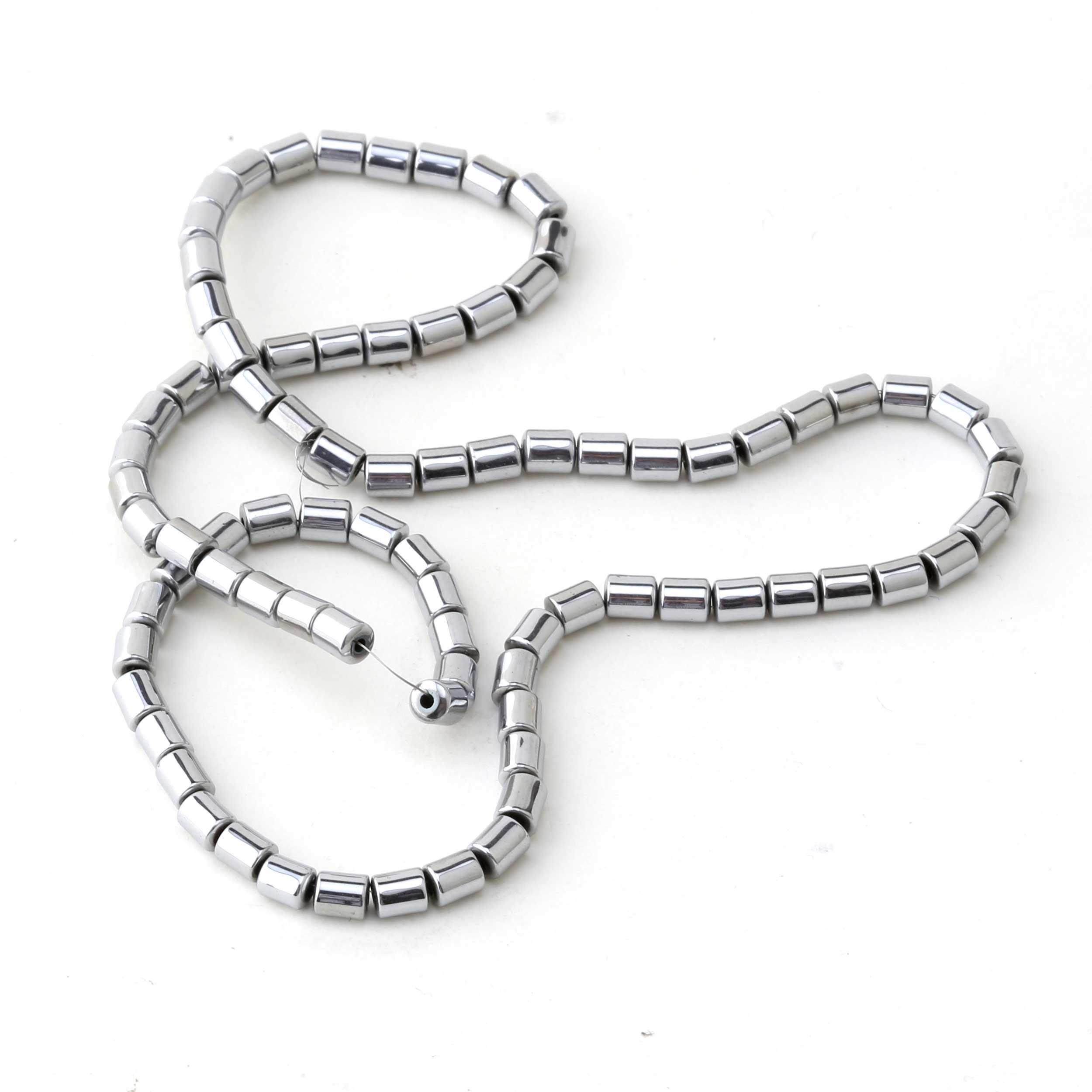 Silindir Kesim Hematit Boncuk