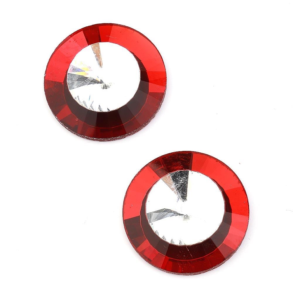 Sivri Cam Taş 30 mm Kırmızı (5 adet)