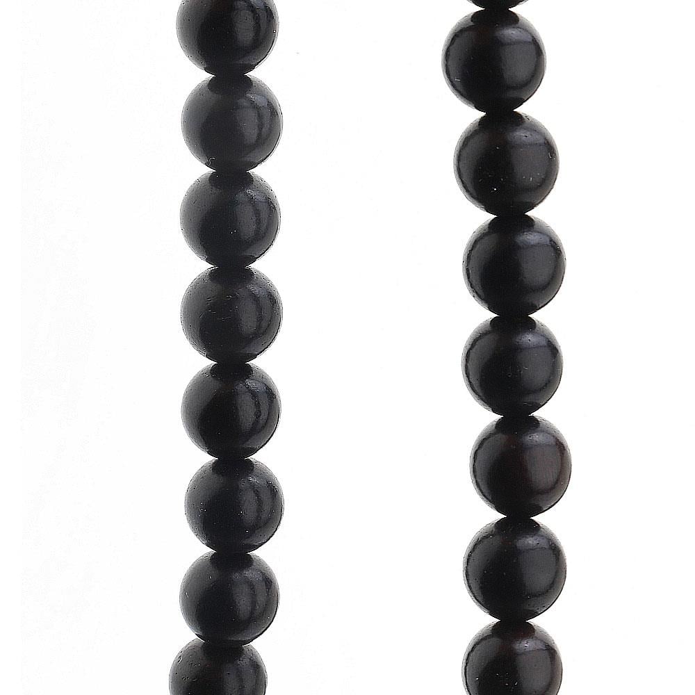 Siyah Bambu (Ud Ağacı) Boncuk 10 mm