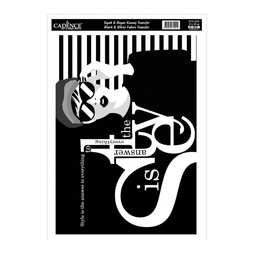 Siyah Beyaz Kumaş Transfer