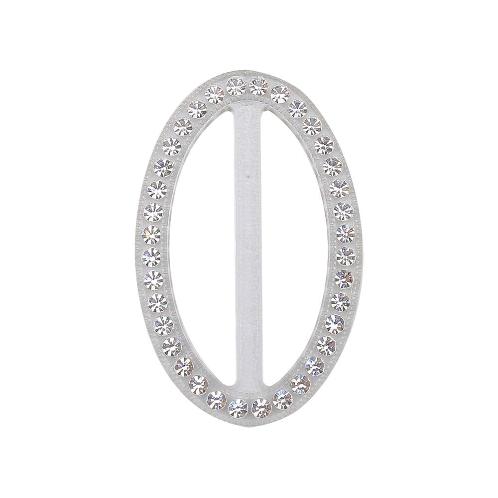 Swarovski Taşlı Şeffaf Oval Kemer Tokası