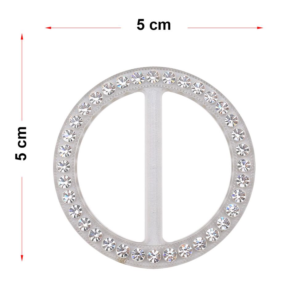 Swarovski Taşlı Şeffaf Yuvarlak Kemer Tokası