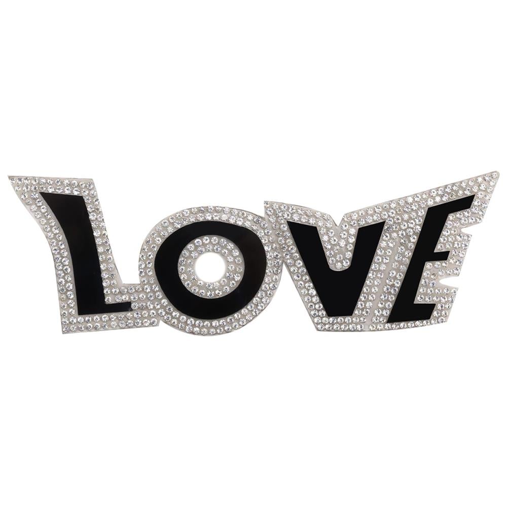 Taşlı Love Yazılı Motif