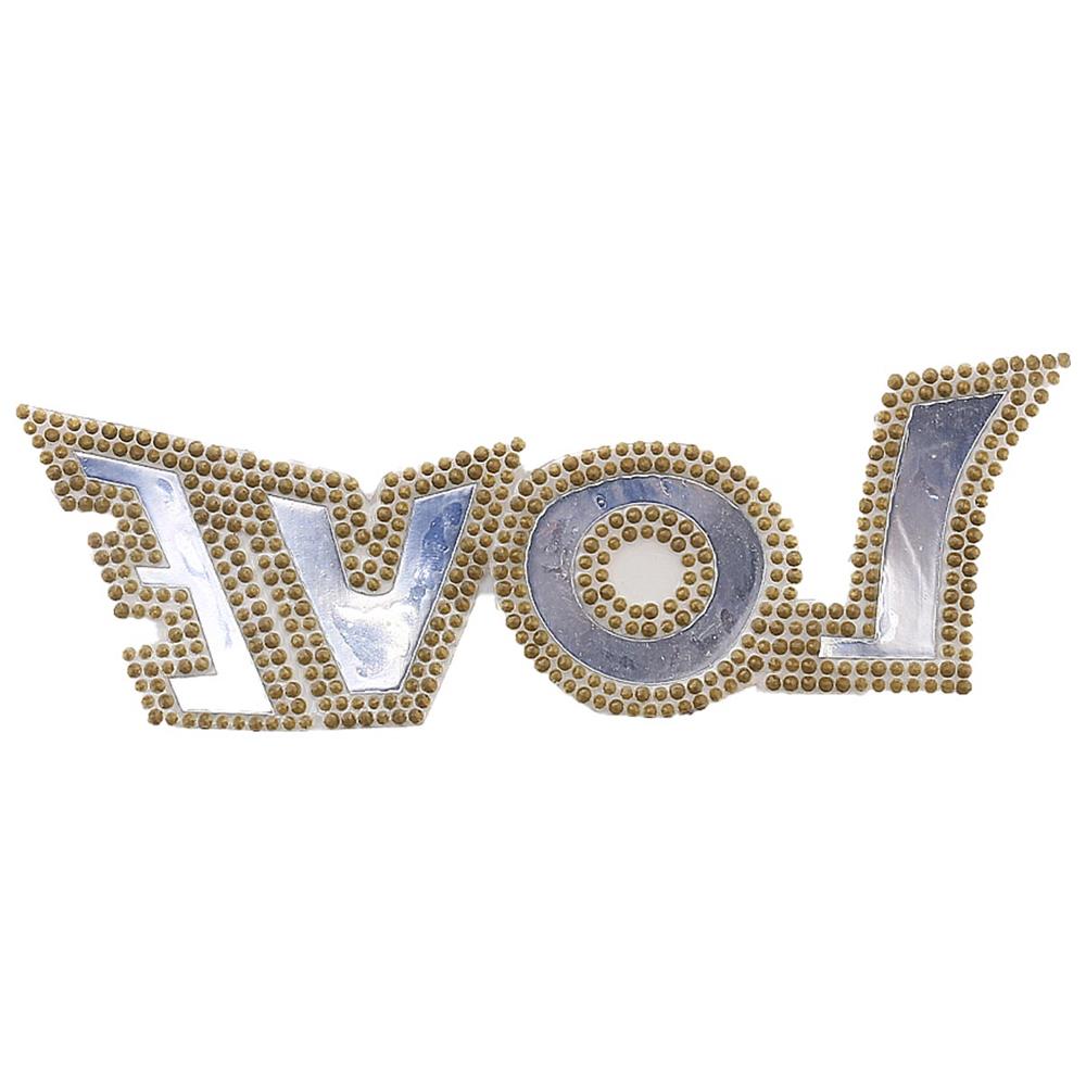 Taşlı Love Yazılı Motif
