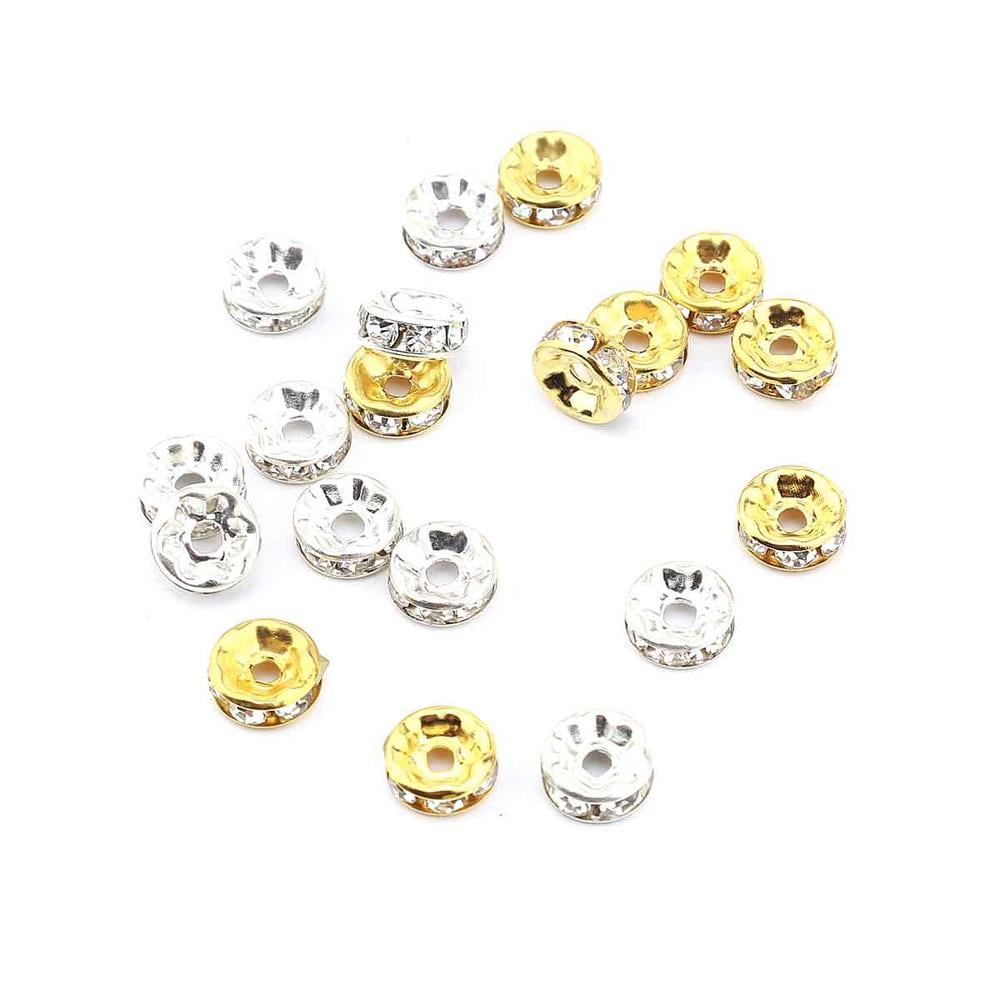 Taşlı Rondela Ayraç - Tesbih Nişane (10 Adet)