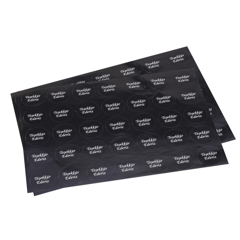 Teşekkür Ederiz Siyah Sticker
