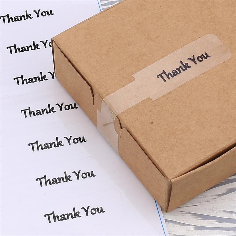 Thank You Şeffaf Paket Sticker