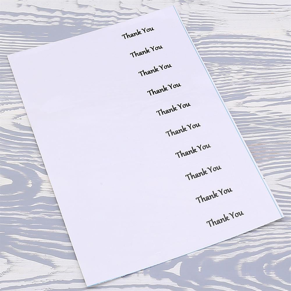 Thank You Şeffaf Paket Sticker