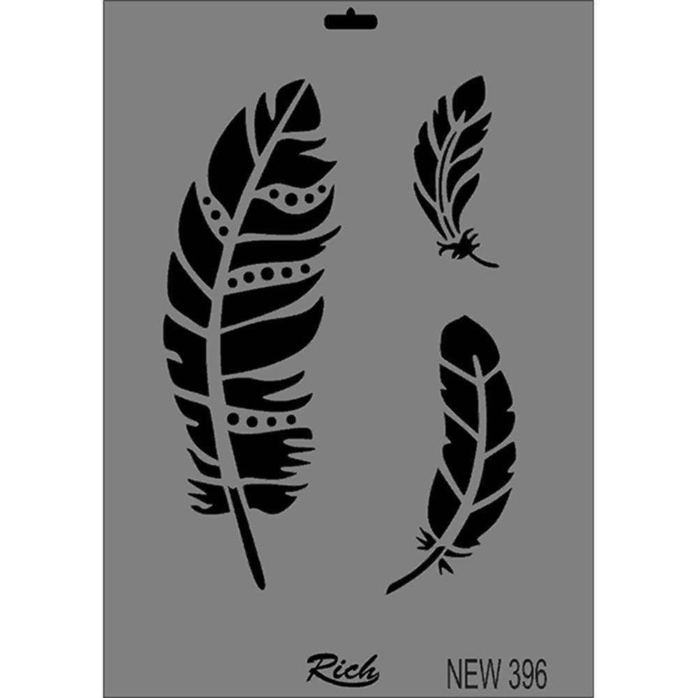 Tüy Set Stencil Şablon 25X35 cm - Rich New 396