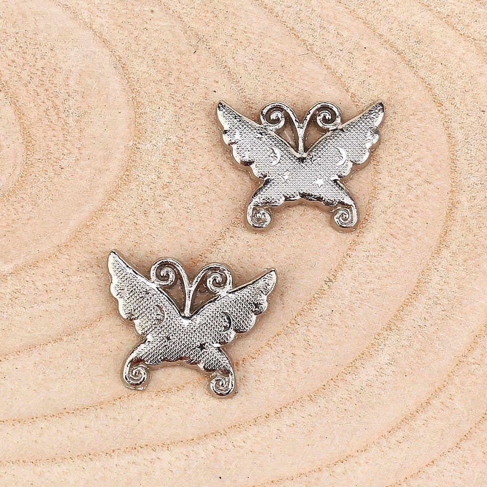 Ütüyle Yapışan Metal Kelebek 10 adet