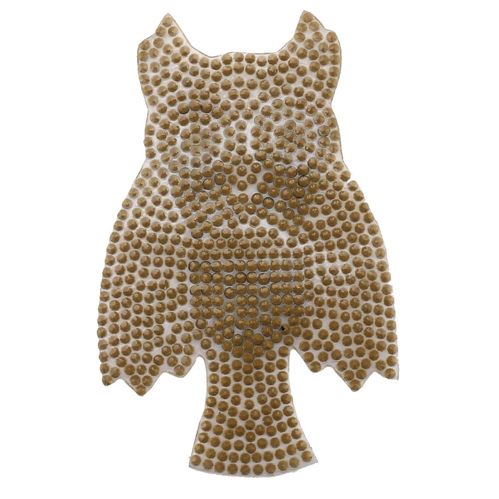 Ütüyle Yapışan Taşlı Baykuş Aplik