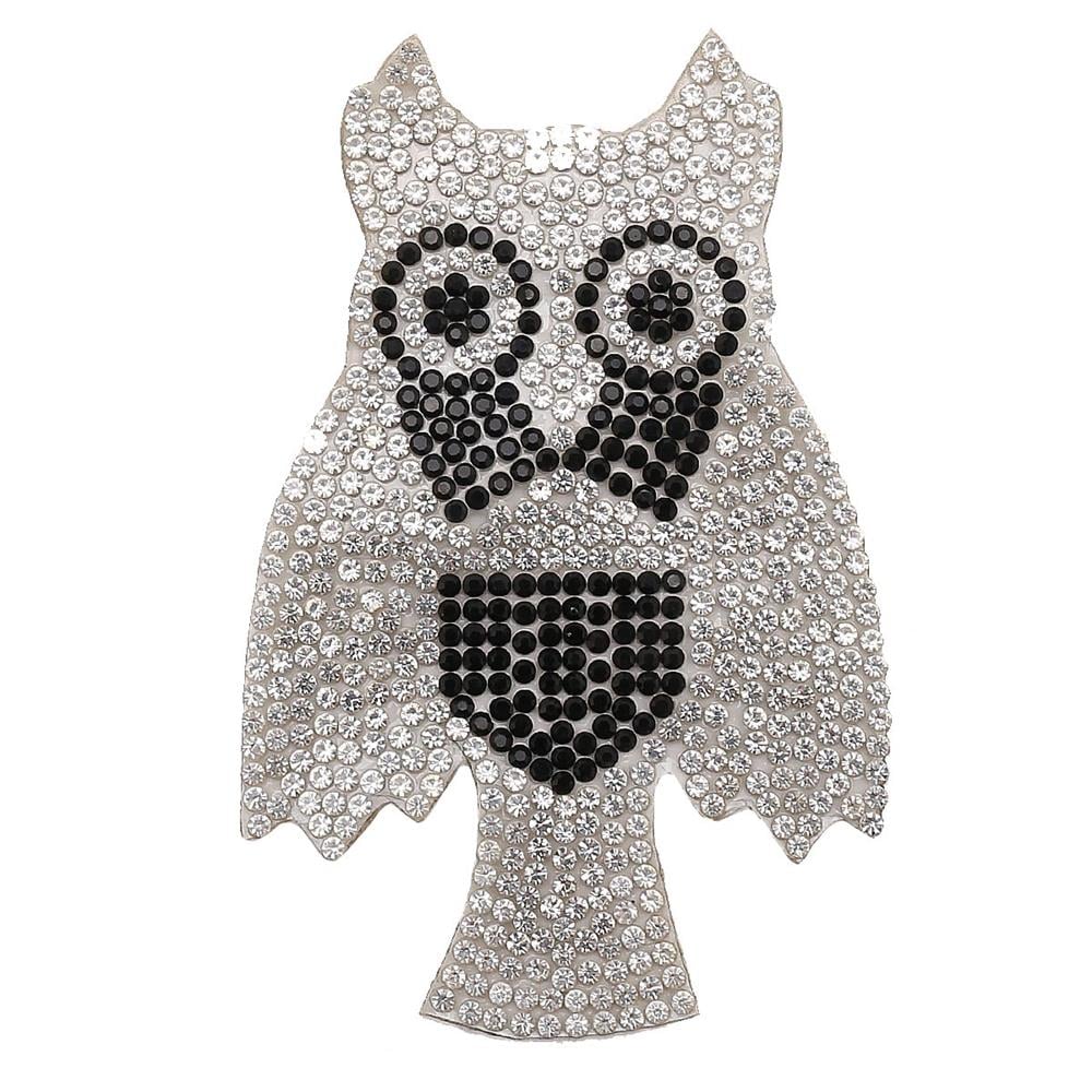 Ütüyle Yapışan Taşlı Baykuş Aplik