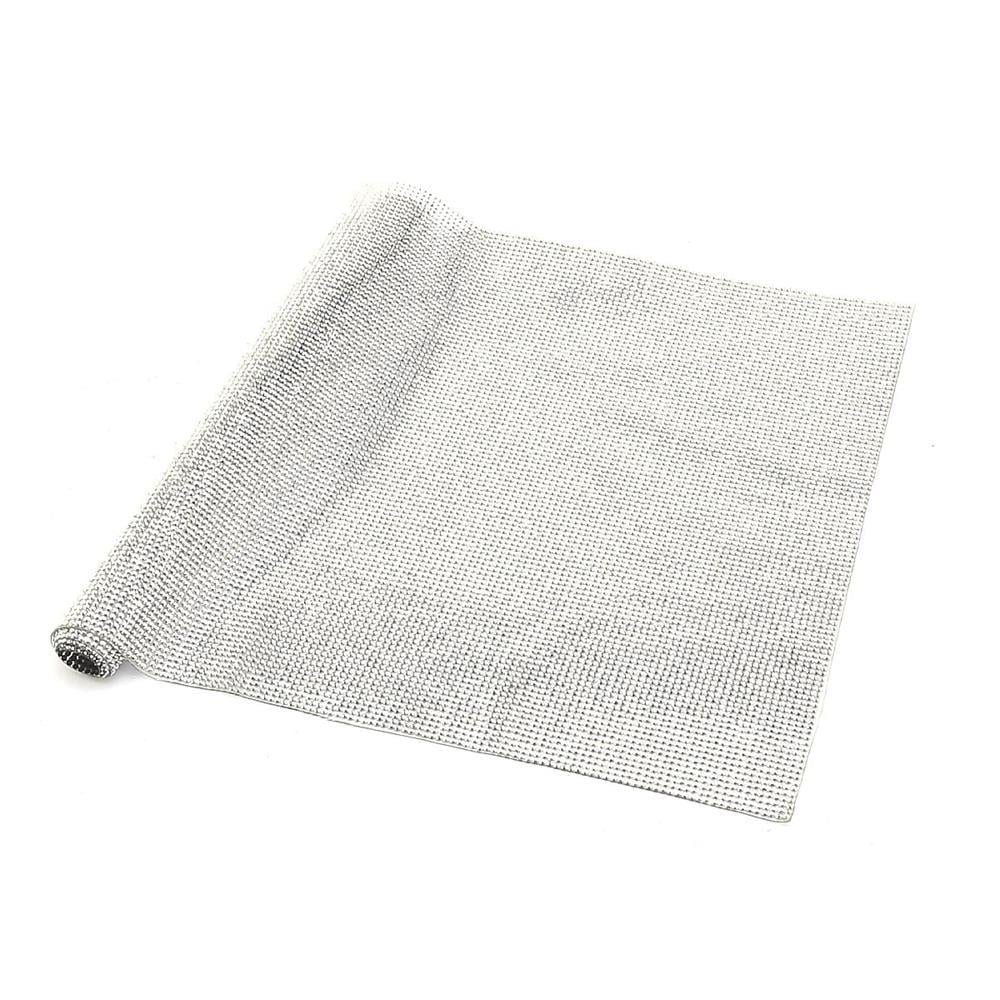 Ütüyle Yapıştırılabilen Gümüş Taşlı Meş Plaka