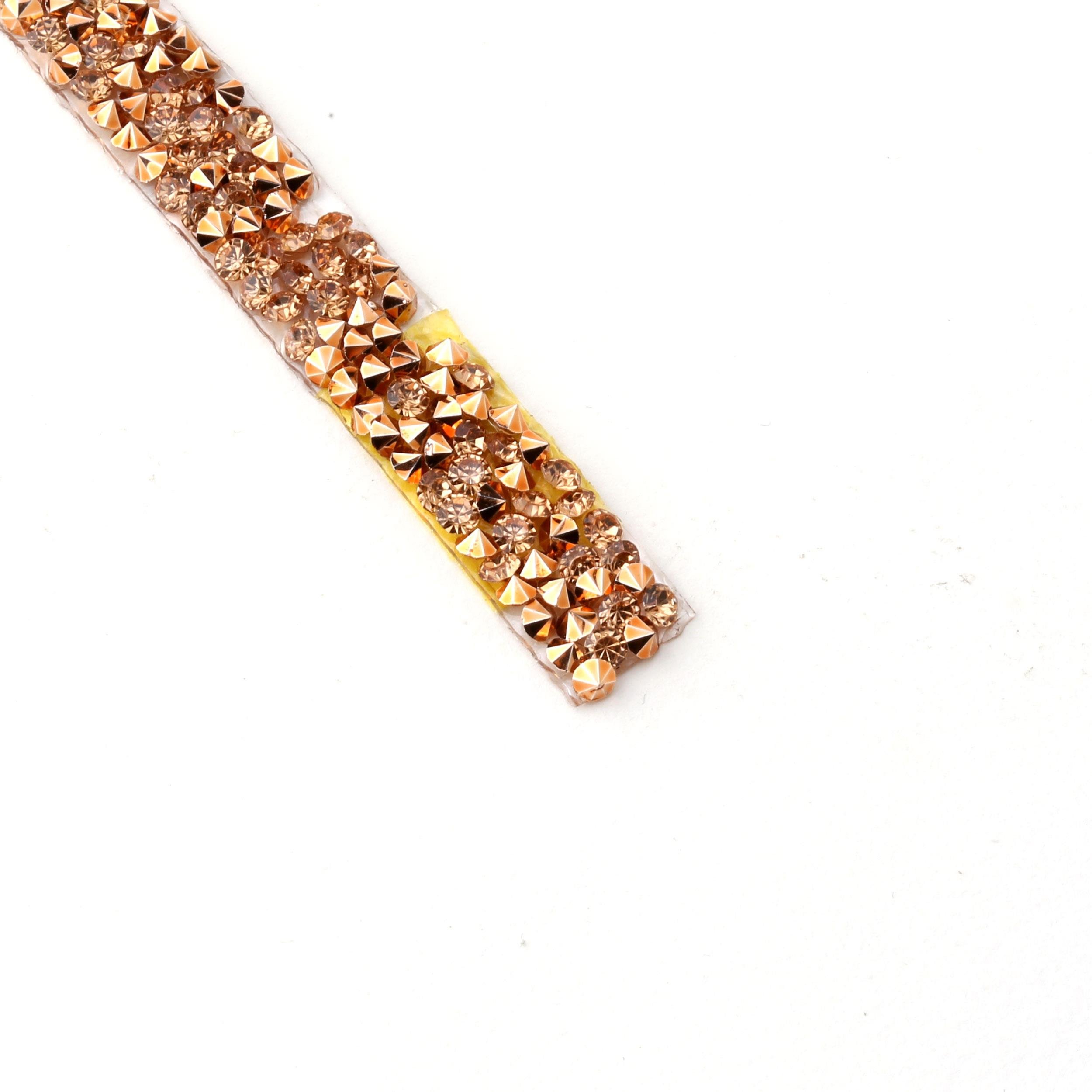 Ütüyle Yapıştırma Taşlı Meş Aplik Şerit