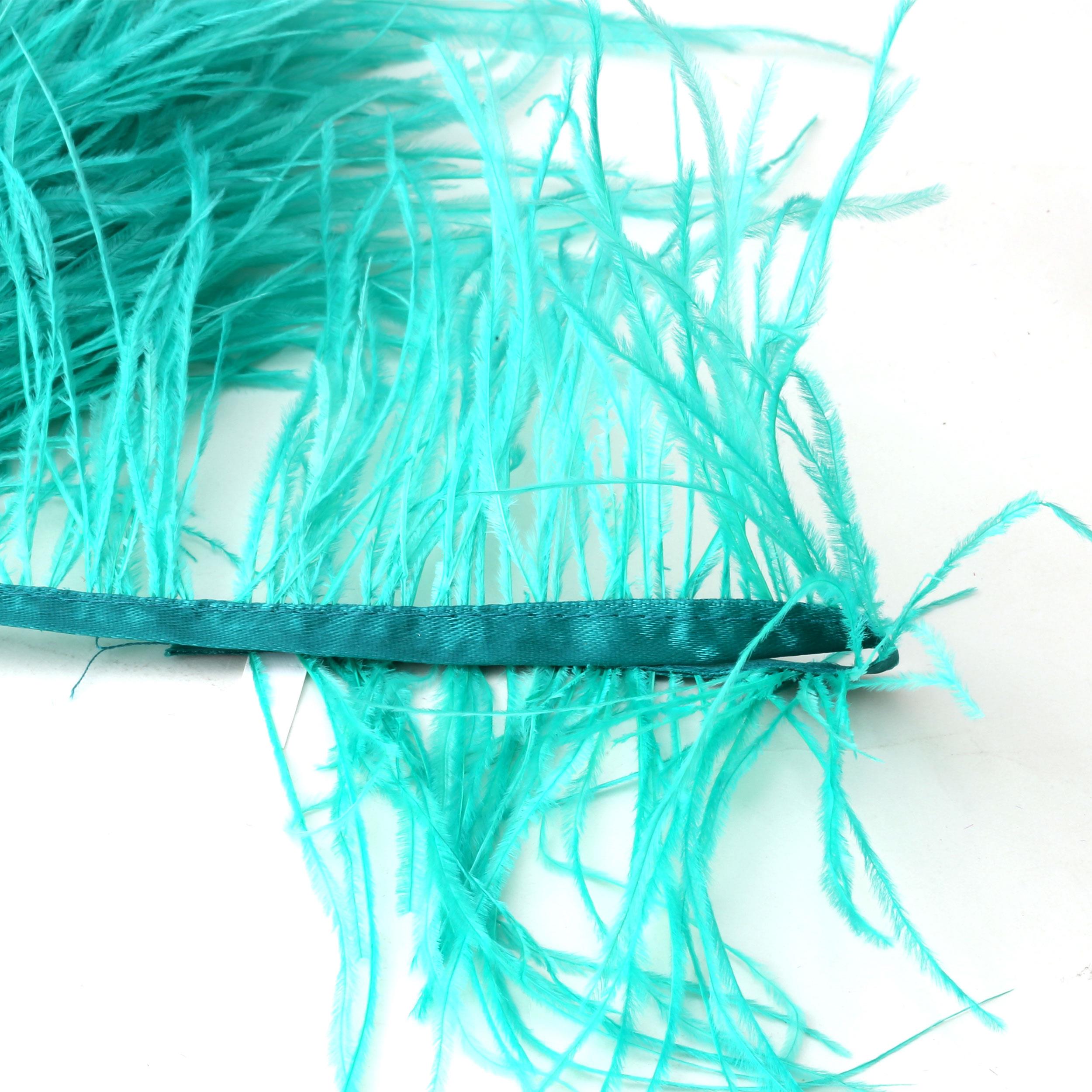 Yeşil Deve Kuşu Tüyü Şerit