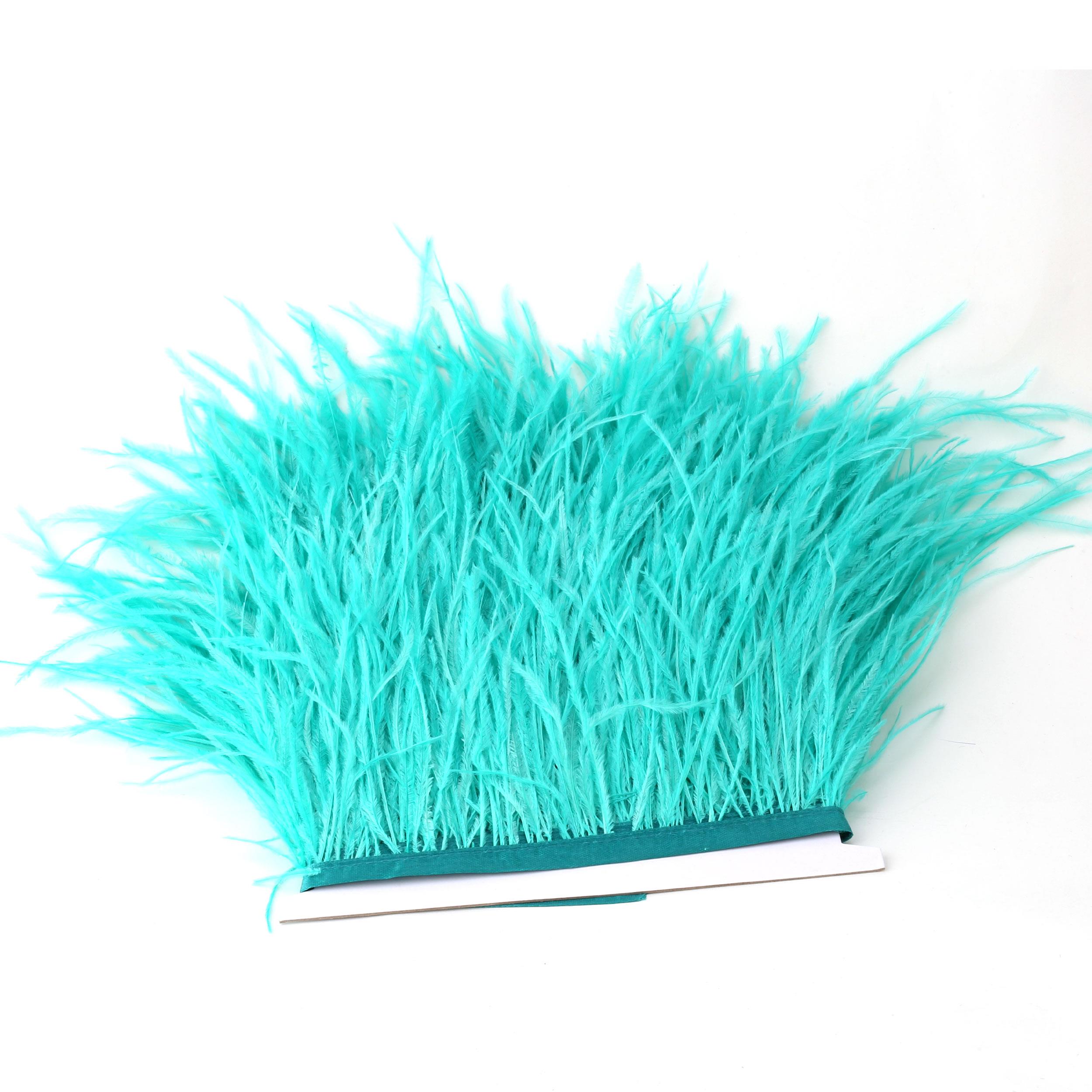 Yeşil Deve Kuşu Tüyü Şerit