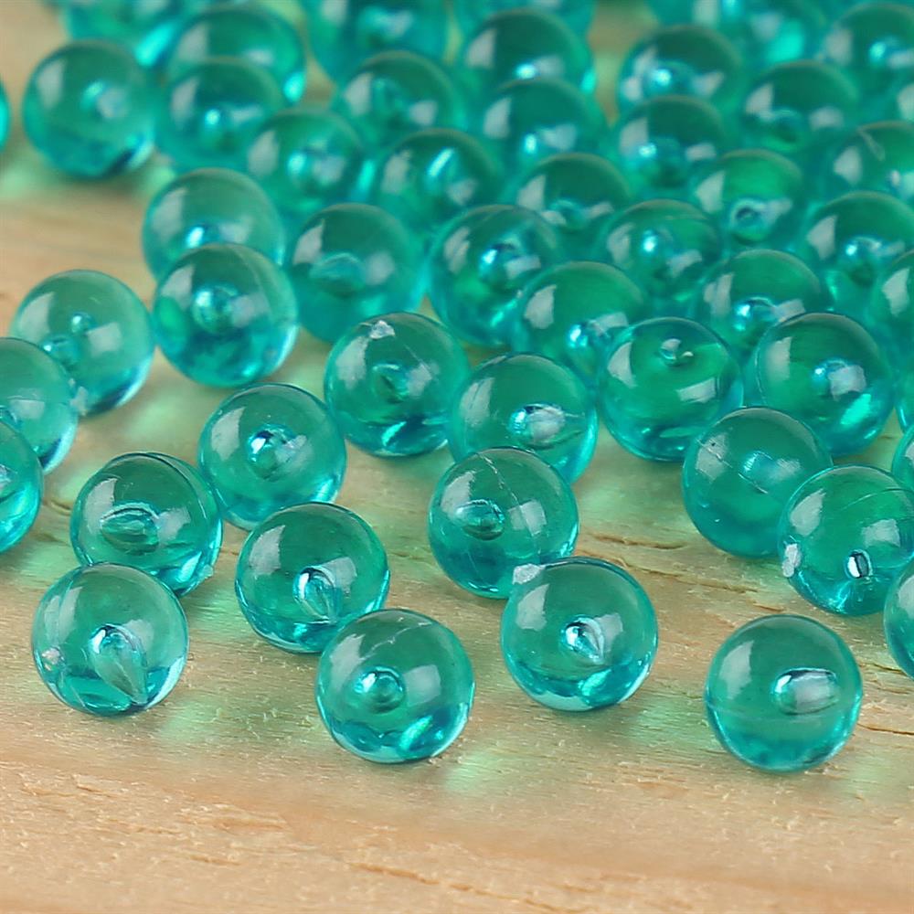 Yeşil Renk 6 mm Deliksiz Plastik Boncuk